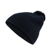 Falke Czapka dzianinowa (Pompon) Unisex - Kaszmir, Pompon - granatowy - 1 sztuka